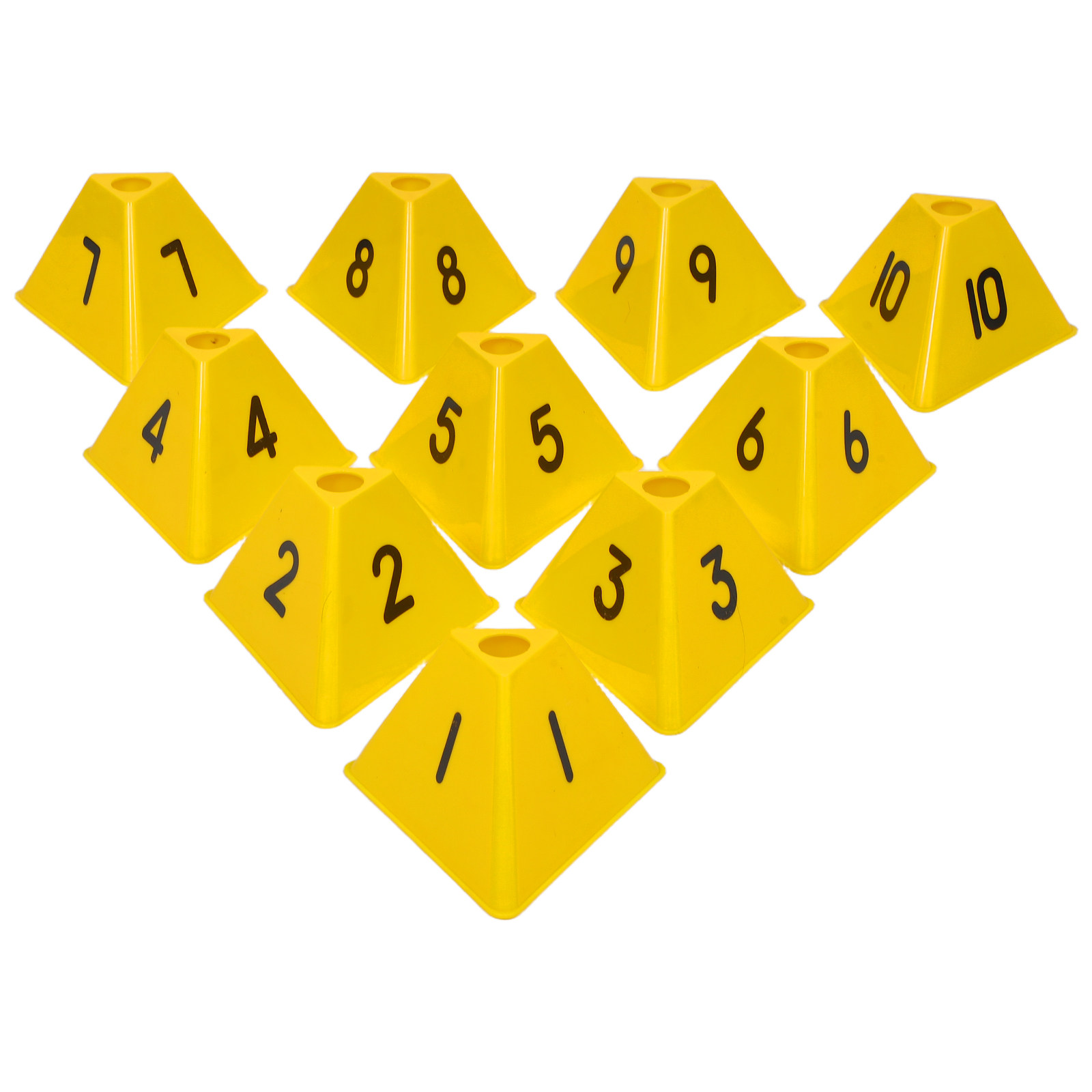 Sports Equipment Training - 10 cônes de marquage numérotés pour